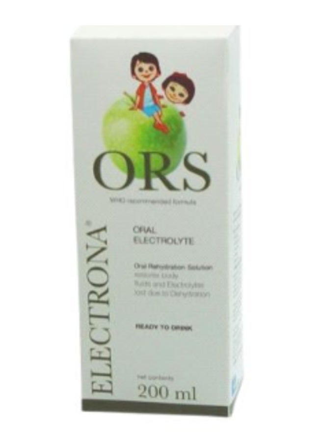 محلول أورس إلكترونا لمعالجة الجفاف عن طريق الفم، 200 مل